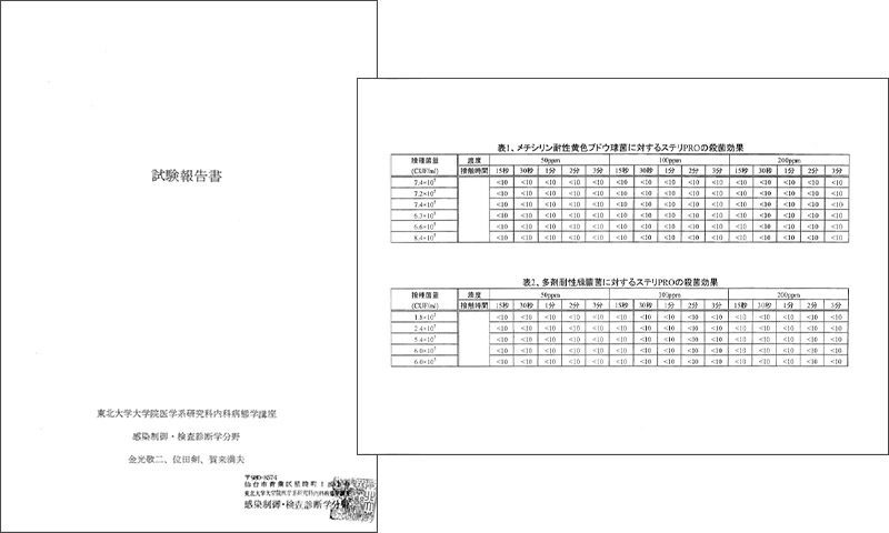 図6 北大学大学院医学部 寒天培養法にて菌からの悪影響を99.99％以上抑制することを確認